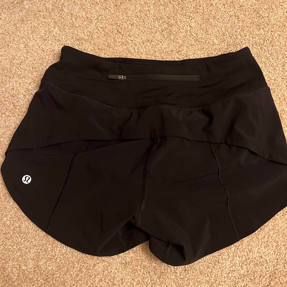 Lululemon Black Speed-Up Running Shorts
